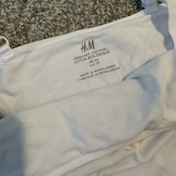 Organic Cotton Nursing Tank Top never worn bright beautiful white! H&M brand new - Picture 3 of 4